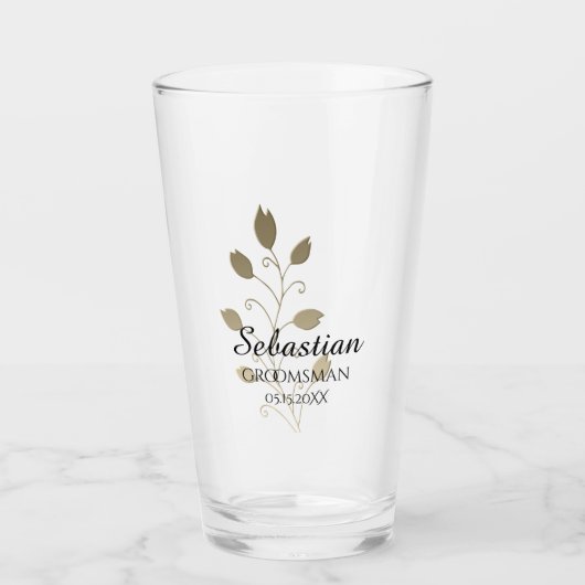 Gastgeschenk Hochzeit Glas (Vorderseite)
