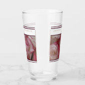 Gastgeschenk Hochzeit Glas Weißrosa Rose Weinakzen (Rechts)