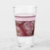 Gastgeschenk Hochzeit Glas Weißrosa Rose Weinakzen (Rückseite)