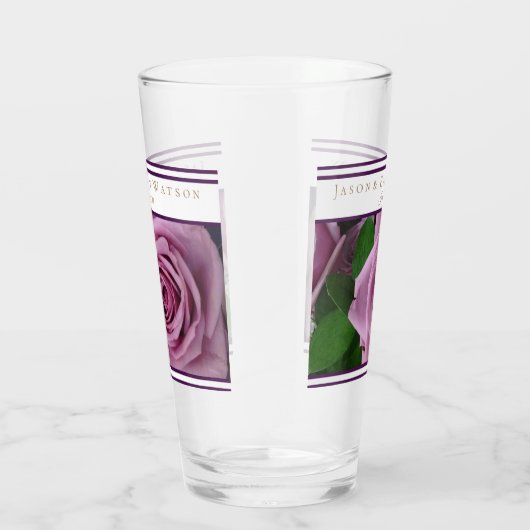 Gastgeschenk Hochzeit Glass Lavender Rose Glas (Rechts)