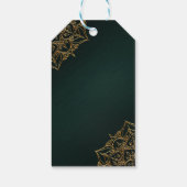 Gastgeschenk Hochzeit "Green & Gold" in Marokko Geschenkanhänger (Rückseite)