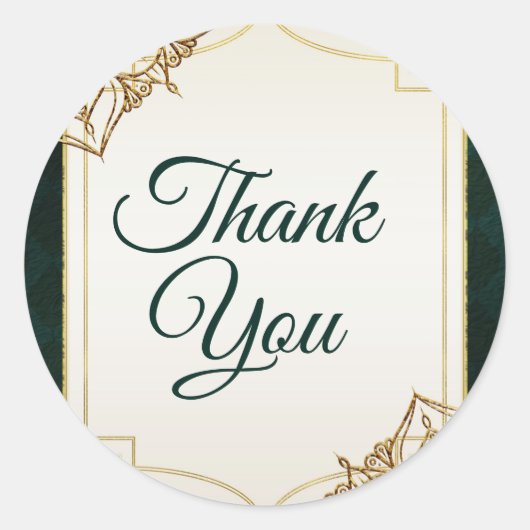 Gastgeschenk Hochzeit "Green & Gold" in Marokko Runder Aufkleber (Vorderseite)