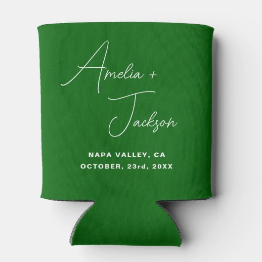 Gastgeschenk Hochzeit grün zu haben und zu halten Dosenkühler (Rückseite)