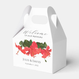 Gastgeschenk Hochzeit Hibisken Blume Geschenkschachtel