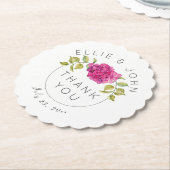 Gastgeschenk Hochzeit Hot Pink Hydrangea Untersetzer (angewinkelt)