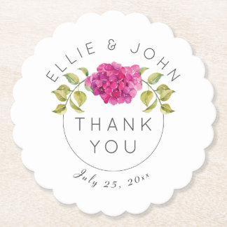 Gastgeschenk Hochzeit Hot Pink Hydrangea Untersetzer