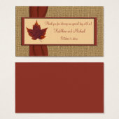 Gastgeschenk Hochzeit im Herbst (Vorne & Hinten)