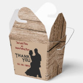 Gastgeschenk Hochzeit im Holzstil Geschenkschachtel (Geöffnet)