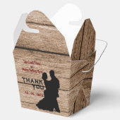 Gastgeschenk Hochzeit im Holzstil Geschenkschachtel (Geöffnet)