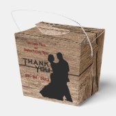 Gastgeschenk Hochzeit im Holzstil Geschenkschachtel (Rückseite)