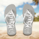 Gastgeschenk Hochzeit Individuelle Name Monogramm  Badesandalen<br><div class="desc">Überraschen Sie die Braut mit diesen lustigen Flip Flops - personalisieren Sie mit ihrem Namen oder Monogramm und Hochzeitsdatum. Die Hintergrundfarbe kann leicht an die Hochzeitsfarben angepasst werden. Eine perfekte Vorbereitung auf Hochzeit oder Gastgeschenk Hochzeit/Geschenk - etwas, das sie während der Hochzeit oder auf der Tanzfläche tragen kann. Modern und...</div>