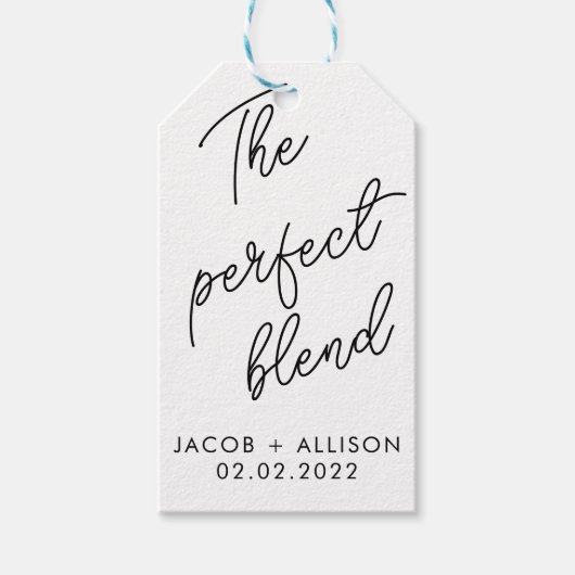 Gastgeschenk Hochzeit-Kaffee-Liebhaber Geschenkanhänger (Vorderseite)