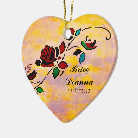 Gastgeschenk Hochzeit Keramikornament (Links)