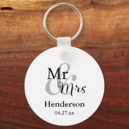 Gastgeschenk Hochzeit Keyrings mit Name & Datum Schlüsselanhänger