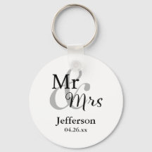 Gastgeschenk Hochzeit Keyrings mit Name & Datum