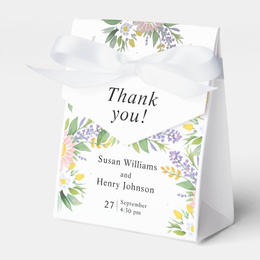 Gastgeschenk Hochzeit | Klassisch floral Geschenkschachtel (Vorderseite)