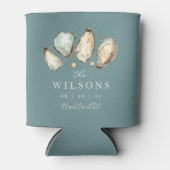 Gastgeschenk Hochzeit Küstengewässer Oyster Dosenkühler (Vorderseite)