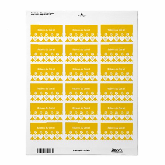 Gastgeschenk Hochzeit-Labels Adressaufkleber (Vorne)