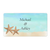 Gastgeschenk Hochzeit Labels für Beach Theme (Vorne)