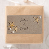 Gastgeschenk Hochzeit Labels für Beach Theme (Insitu)