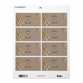Gastgeschenk Hochzeit Labels für Beach Theme (Vorne)
