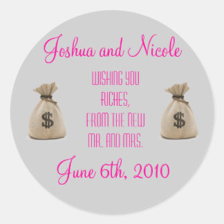 Gastgeschenk Hochzeit Labels! Runder Aufkleber