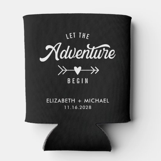 Gastgeschenk Hochzeit Lasse Das Abenteuer beginnt Dosenkühler (Rückseite)