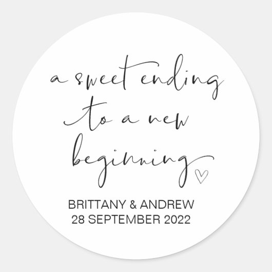 Gastgeschenk Hochzeit Leckerei Beutel Jam Jar Swee Runder Aufkleber (Vorderseite)