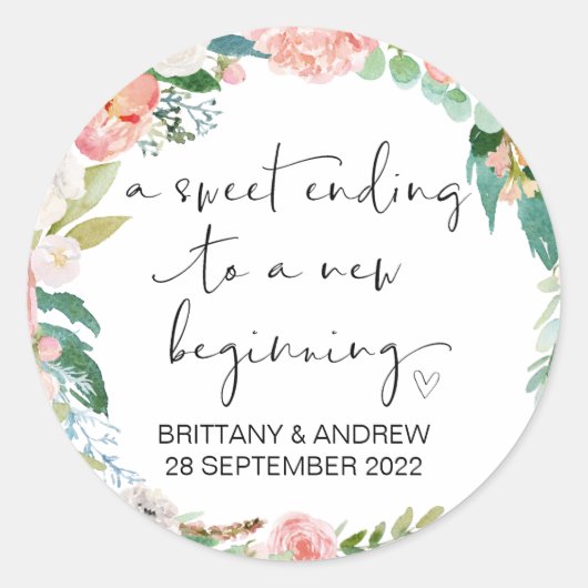 Gastgeschenk Hochzeit Leckerei Beutel Jam Jar Swee Runder Aufkleber (Vorderseite)