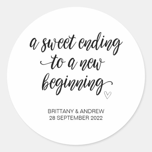 Gastgeschenk Hochzeit Leckerei Beutel Jam Jar Swee Runder Aufkleber (Vorderseite)