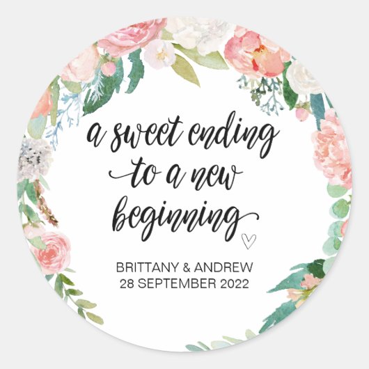 Gastgeschenk Hochzeit Leckerei Beutel Jam Jar Swee Runder Aufkleber (Vorderseite)