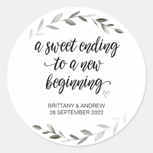 Gastgeschenk Hochzeit Leckerei Beutel Jam Jar Swee Runder Aufkleber (Vorderseite)