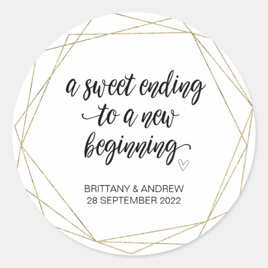 Gastgeschenk Hochzeit Leckerei Beutel Jam Jar Swee Runder Aufkleber (Vorderseite)