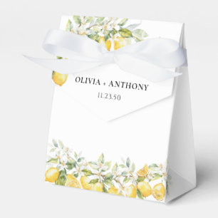 Gastgeschenk Hochzeit Lemon Green Citrus Floral Geschenkschachtel