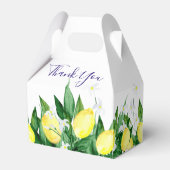 Gastgeschenk Hochzeit Lemon Greenery Blossom Geschenkschachtel (Vorderseite)