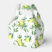 Gastgeschenk Hochzeit Lemon Greenery Blossom Geschenkschachtel (Rückseite)