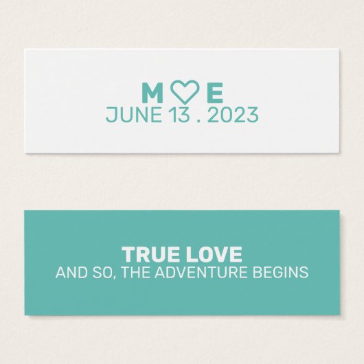 Gastgeschenk Hochzeit Lesezeichen (Vorne & Hinten)