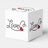 Gastgeschenk Hochzeit Liebe Rotes Herz Typografie Geschenkschachtel (Rückseite)