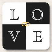 Gastgeschenk Hochzeit Liebe Untersetzer Set (Vorderseite)