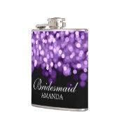 Gastgeschenk Hochzeit Lila Leuchten Flachmann (Links)