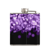 Gastgeschenk Hochzeit Lila Leuchten Flachmann (Rückseite)