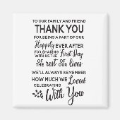 GASTGESCHENK HOCHZEIT MAGNET (Vorne)