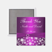 Gastgeschenk Hochzeit Magnet für lila und weiße Sc (Vorderseite/Rückseite)