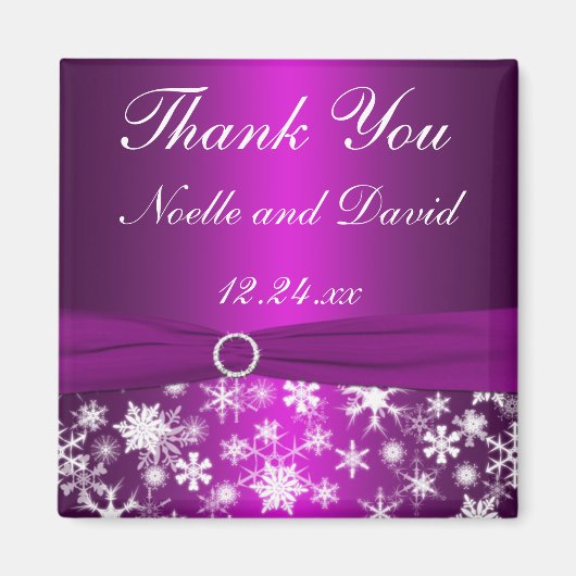 Gastgeschenk Hochzeit Magnet für lila und weiße Sc (Vorne)