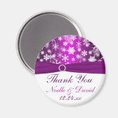 Gastgeschenk Hochzeit Magnet für lila und weiße Sc (Vorderseite/Rückseite)