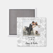 Gastgeschenk Hochzeit-Magnete für graue Blume Magnet (Vorderseite/Rückseite)