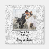 Gastgeschenk Hochzeit-Magnete für graue Blume Magnet (Vorne)