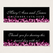 Gastgeschenk Hochzeit-Markierung Rosa Leuchten (Vorne & Hinten)