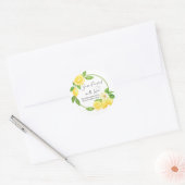 Gastgeschenk Hochzeit-Marmelade verpackt mit Liebe Runder Aufkleber (Umschlag)