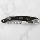 Gastgeschenk Hochzeit - Minimalistische Korkenzieh Kellnermesser (Rückseite)